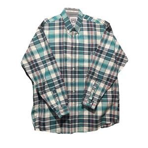 Cinch‎ Men’s XXL Green White Red Plaid Western Shirt Long Sleeve Button Down